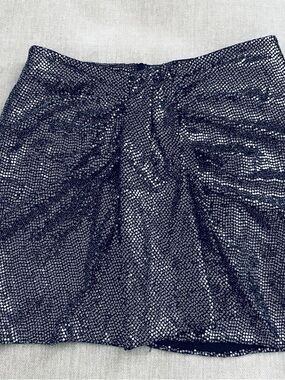 Zara Woman Black Sequin Mini Skirt